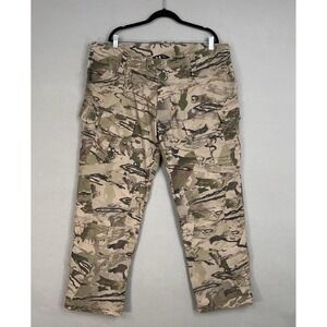 Under Armour Pants Mens 42x32 Tactical Storm Camo Ripstop Cargo Utility Outdoor